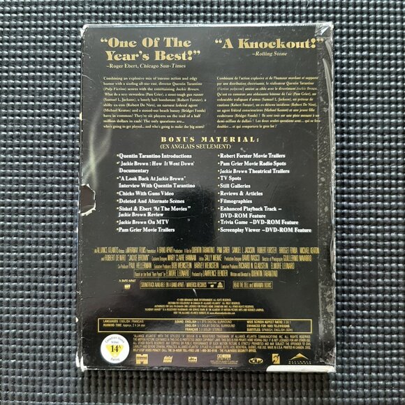 Jackie Brown (DVD, 2 Discs, 1998) Collector's Edition, Robert De Niro Bilingual - Picture 5 of 5